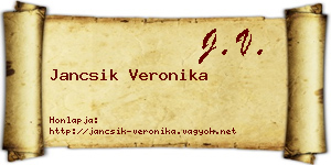 Jancsik Veronika névjegykártya