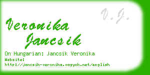 veronika jancsik business card